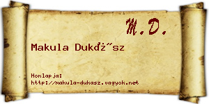 Makula Dukász névjegykártya